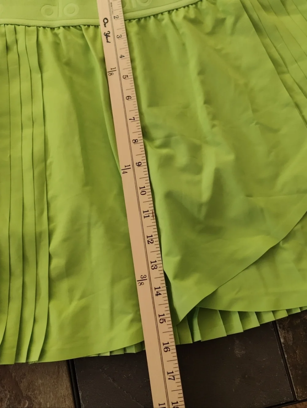 ALO Aces Tennis Skirt in Green Apple